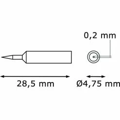 Weller Lötspitze T0054485299, XNT 1S, Bleistiftform, Gerade, Ø 0,2mm -Infactory shop 027864293b95e42df3f6275736c7b5df36ef22a2 loetspitze weller t0054485299 xnt 1s