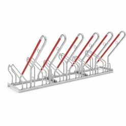 WSM Fahrradständer 2506 Anlehnparker, 6 Fahrräder, Stahl, Bodenmontage, Freistehend