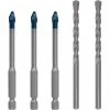 Bosch Bohrer Expert HEX-9 HardCeramic Mixed, 5-teiliges Set, 6mm, Fliesenbohrer
