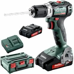 Metabo Akku-Bohrschrauber BS 18 L BL, 18V / 2,0Ah, Mit 2 Akkus Und Koffer