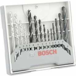 Bosch Bohrer 2607017038, Professional, 15-teiliges Set, 3-8mm, Metall, Holz, Steinbohrer