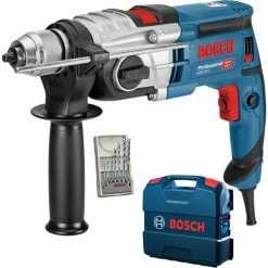 Bosch Schlagbohrmaschine GSB 20-2 Professional, 850 W, Schnellspannbohrfutter, Bohrer-Set, Koffer
