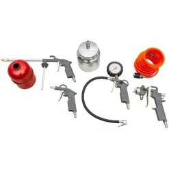 Zipper Druckluftset ZI-COMZUB5, 5-teilig, Reifenfüllgerät, Druckluft-, Farbpistole, Schlauch