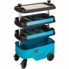 Hazet Werkzeugwagen Assistent 166C, Leer, Blau, 4 Ablagen, Absenkbar