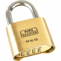 Burg Wächter Burg-Wächter Vorhängeschloss No.99, 99 Ni 50 SB, Zahlenschloss Mit Schlüssel, Wetterfest, Messing -Infactory shop 2990a74393753daf4608b990221f044be5e1c0d2 vorhaengeschloss burg waechter no.99 99 ni 50 sb