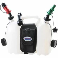 Hünersdorff Benzinkanister Doppelkanister Profi, Kunststoff, Einfüllsystem, Weiß, 6,0 + 3,0 Liter