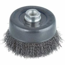 Wolfcraft Drahtbürste 2151000, Topfbürste, Für Winkelschleifer, Stahldraht, M14, Ø 100mm