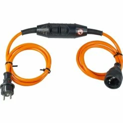 AS SCHWABE As-Schwabe Strom-Verlängerungskabel 45458, 3m, Schutzkontakt, PRCD-S, Außen IP44