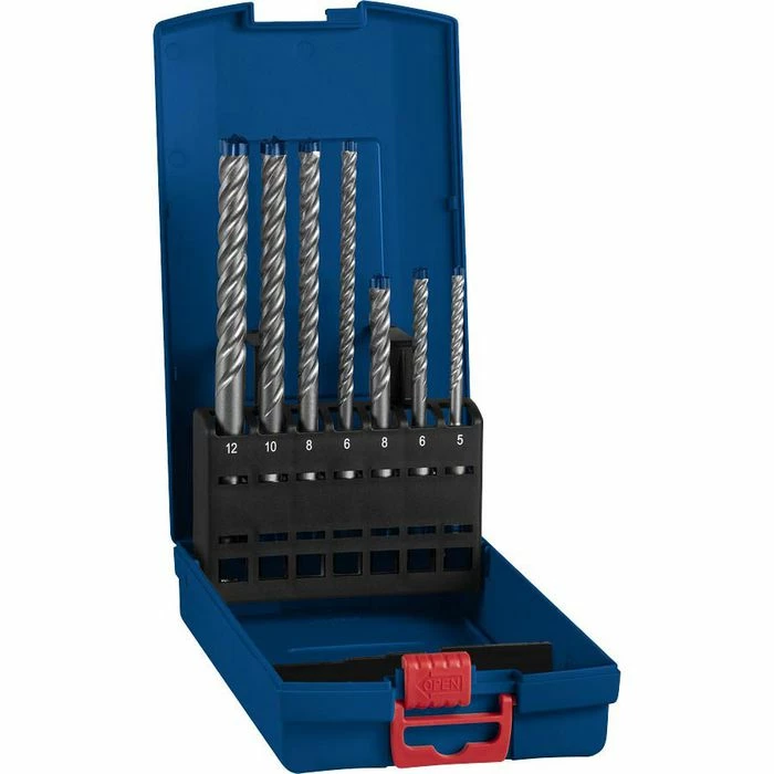 Bosch Bohrer Expert SDS Plus-7X Hammerbohrer, SDS+, 7-teiliges Set, 5-12mm, Stahlbetonbohrer 1 Bosch Bohrer Expert SDS Plus-7X Hammerbohrer, SDS+, 7-teiliges Set, 5-12mm, Stahlbetonbohrer