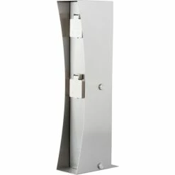 Ledino Gartensteckdose Connect D2A, 2-fach, Edelstahl