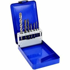 S&R Bohrer Universal, 216100007, 7-teilig, Metall, Holz, Steinbohrer