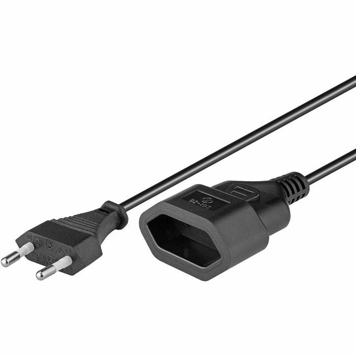 Goobay Verlängerungskabel 2m, Eurostecker, Schwarz 1 Goobay Verlängerungskabel 2m, Eurostecker, Schwarz