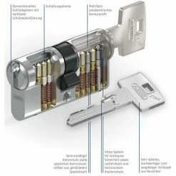 Abus Schließzylinder Vitess 1000, Set 2 X 30/35 Mm, Gleichschließend Doppelzylinder Codekarte, BS -Infactory shop 8d52af13410cc68eafc9bf934bd613629434f686 schliesszylinder abus vitess 1000 set 2 x 3035 mm
