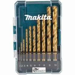 Makita Bohrer HSS-TiN, D-72849, 10-teiliges Set, 1-10 Mm, HSS-Metallbohrer