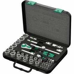 Wera Werkzeugkoffer 8100 SB 2 Zyklop Speed-Knarren, 3/8 Zoll, Metrisch, 43-teilig, Im Metallkoffer
