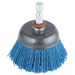 Wolfcraft Drahtbürste 2729000, Topfbürste Soft, Für Bohrmaschine, Nylon, 6kant-Schaft, Ø 65mm