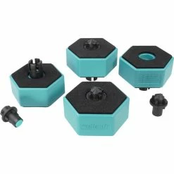 Wolfcraft Werkstückauflage 6892000 Mit Rutschstopp, Für Arbeitstische Mit 20-mm-Bohrungen, 4 Stück