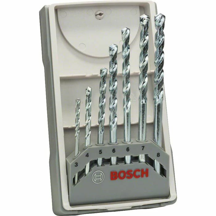 Bosch Bohrer CYL-1, 2607017079, 7-teiliges Set, 3-8 Mm, Stein, Für Schlagbohrer 1 Bosch Bohrer CYL-1, 2607017079, 7-teiliges Set, 3-8 Mm, Stein, Für Schlagbohrer