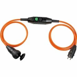 AS SCHWABE As-Schwabe Strom-Verlängerungskabel 45401, 3m, Schutzkontakt, PRCD-K, Außen IP44