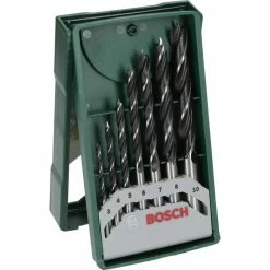 Bosch Bohrer Mini-X-Line, 2607019580, 7-teiliges Set, 3-10mm, Holzbohrer