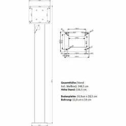 Vestel Standfuß Stele EVC04 Dual Mount Black, Für 2 Wallboxen -Infactory shop d246494ad78afd56ebabf51f00071db5cf3e5710 standfuss vestel stele evc04 dual mount black