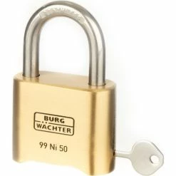 Burg Wächter Burg-Wächter Vorhängeschloss No.99, 99 Ni 50 SB, Zahlenschloss Mit Schlüssel, Wetterfest, Messing -Infactory shop d6e6efdd0893b1521c2223034d25f45cbf54f6c3 vorhaengeschloss burg waechter no.99 99 ni 50 sb
