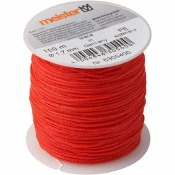 Meister Maurerschnur WU6305400, 100m, Ø 1,7mm, Geflochtenes Polyethylen, Rot