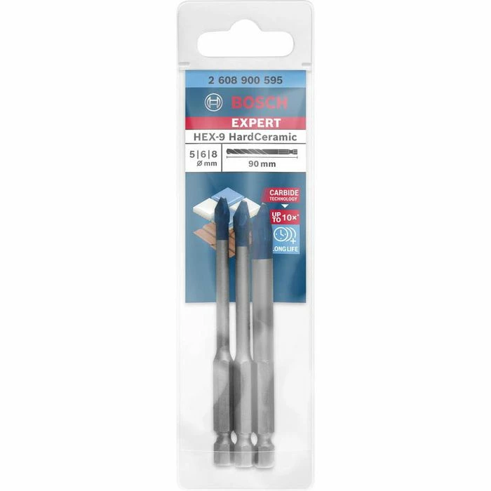 Bosch Bohrer Expert HEX-9 HardCeramic, 3-teiliges Set, 5-8mm, Fliesenbohrer 2 Bosch Bohrer Expert HEX-9 HardCeramic, 3-teiliges Set, 5-8mm, Fliesenbohrer – Bild 2