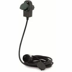 REV Ritter REV Strom-Verlängerungskabel Powersplit, 10m, Schutzkontakt, Außen, Schwarz