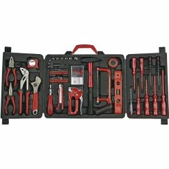 BrüderMannesmann Werkzeugkoffer M29065, 60-teilig, Im Klappkoffer