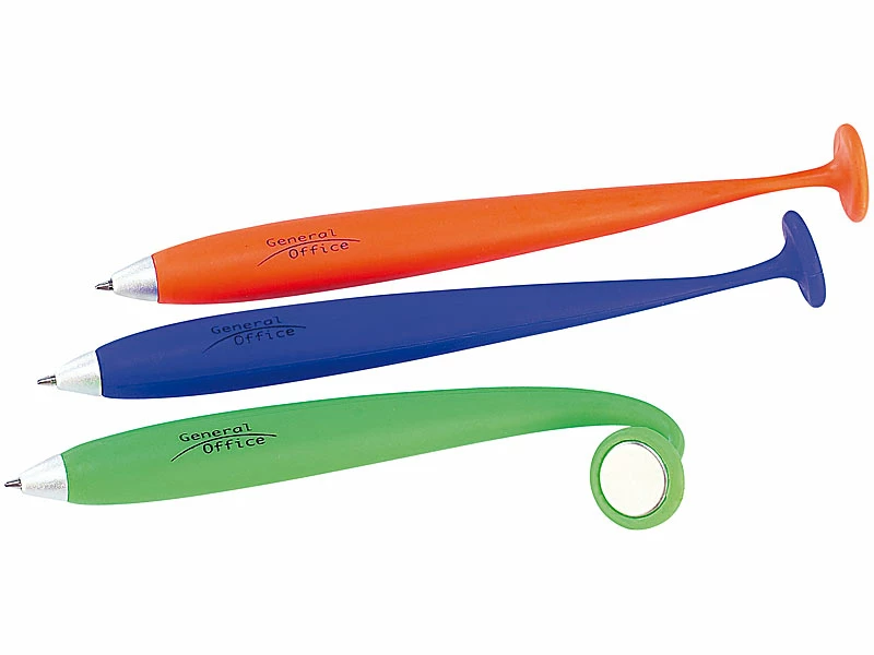 General Office Magnetkugelschreiber:3er-Set Kugelschreiber Mit Silikonhülle Und Magnet 2 General Office Magnetkugelschreiber:3er-Set Kugelschreiber Mit Silikonhülle Und Magnet – Bild 2