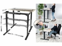 General Office Kufengestell Tisch:2er-Set Schreibtisch-Gestelle PRO, Je Mit 2 Motoren Und Display