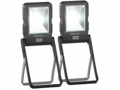 PEARL Werkstattlampe:2er Pack LED-Arbeitsleuchte Im Baustrahler-Design Mit 3 Watt COB-LED