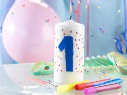 Your Design Kerzen Bemalen:Kerze Zum Selbstbemalen Mit 3 Farben, Glitzer Und Pinsel -Infactory shop nc8422 2