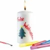 Your Design Kerzen Bemalen:Kerze Zum Selbstbemalen Mit 3 Farben, Glitzer Und Pinsel