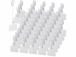General Office Ausweishülle Mit Band:50er-Set Ausweishüllen Aus Hartplastik, 60-cm-Jojo-Befestigungs-Clip