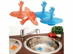 Infactory Stöpsel Für Dusche:4er-Set Lustige Abfluss-Stöpsel Für Becken, Wanne & Co, Aus Silikon