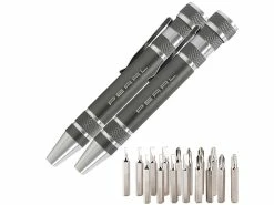PEARL Brillen Schraubendreher:2er Pack 8in1-Schraubendreher Im Kugelschreiber-Design,