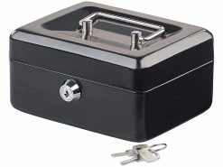 Xcase Geldkassette Für Scheine:Stahl-Geldkassette, Münzeinsatz Mit 6 Fächern, Schloss, 2 Schlüssel -Infactory shop nx1367 3