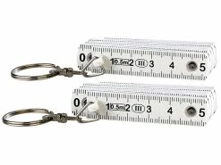 PEARL Mini Zollstock:3er-Set Zollstöcke Am Schlüsselanhänger, 0,5-Meter-Gliedermaßstab