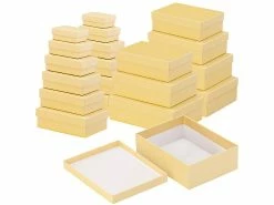 Your Design Karton:20er-Set Neutrale Geschenk- Und Aufbewahrungs-Boxen, 10 Größen