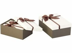 Your Design Geschenkebox:6er-Set Edle Geschenk-Boxen Mit Brauner Schleife, 3 Größen 10 Your Design Geschenkebox:6er-Set Edle Geschenk-Boxen Mit Brauner Schleife, 3 Größen -Infactory shop nx4892 3
