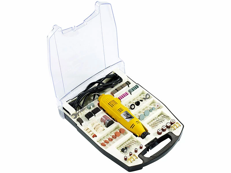AGT Minibohrmaschine:Multifunktionswerkzeug, Variable Drehzahl, Transportkoffer, 233 Teile 1 AGT Minibohrmaschine:Multifunktionswerkzeug, Variable Drehzahl, Transportkoffer, 233 Teile