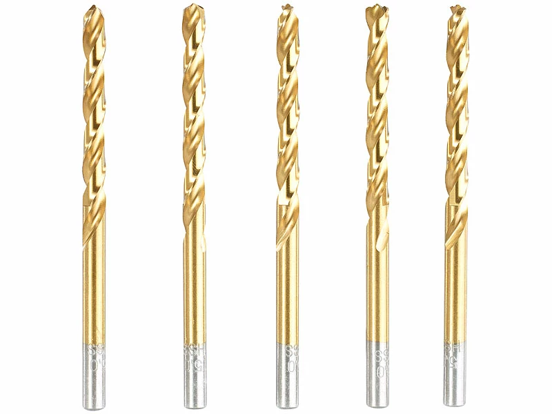 AGT Spiralbohrersatz:HSS-Bohrer-Set Für Metall, Titan-beschichtet, 6 Mm, 5 Stück 1 AGT Spiralbohrersatz:HSS-Bohrer-Set Für Metall, Titan-beschichtet, 6 Mm, 5 Stück