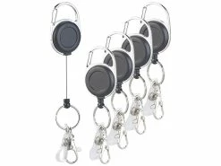 General Office Ausweis Jojo:10er-Set Schlüssel- Und Ausweis-Jojos, Extra Starke Feder & Gürtelclip -Infactory shop nx6211 3 1