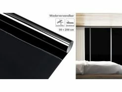 Infactory Tönungsfolie Fenster:Dunkle Sichtschutzfolie Mit UV-Schutz, Selbstklebend, 50 X 200 Cm