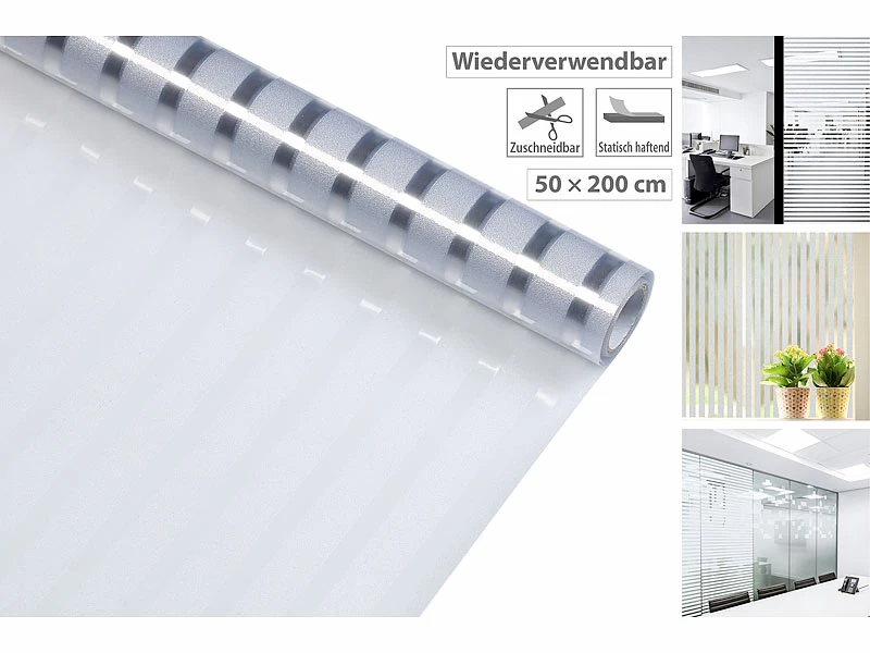 Infactory Milchglas-Fensterfolie:4er-Set Milchglas-Sichtschutzfolie, Statisch Haftend, 50 X 200 Cm 3 Infactory Milchglas-Fensterfolie:4er-Set Milchglas-Sichtschutzfolie, Statisch Haftend, 50 X 200 Cm – Bild 3