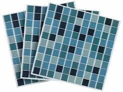 Alternative view of Infactory 3D Klebefliesen:Selbstklebende 3D-Mosaik-Fliesenaufkleber "Aqua", 26 X 26 Cm, 10er-Set