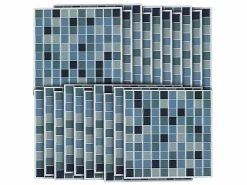 Alternative view of Infactory Wanddeko:Selbstklebende 3D-Mosaik-Fliesenaufkleber "Aqua", 26 X 26 Cm, 20er-Set