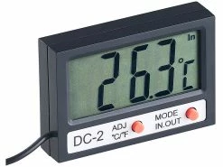 Infactory Aquarienthermometer:Digitales Aquarium-Thermometer Mit Uhrzeit Und LCD-Display, 1 M Kabel